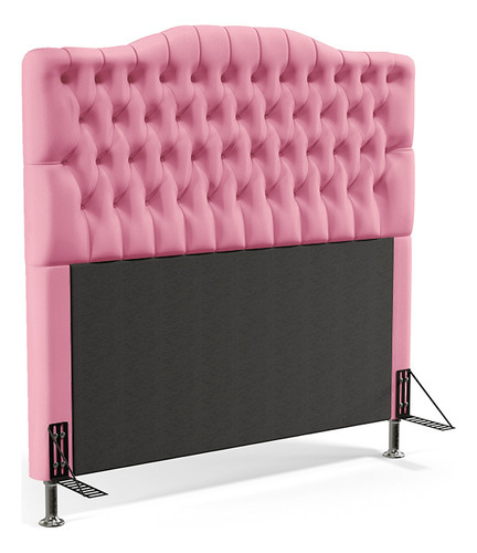 Cabeceira Para Cama Queen Pollux 160 Tecido Sued Cor Rosê