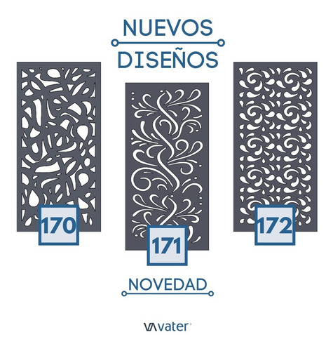 Imagen 1 de 8 de Chapa Decorativa Perforada 1200x600x1.6 Diseños Varios