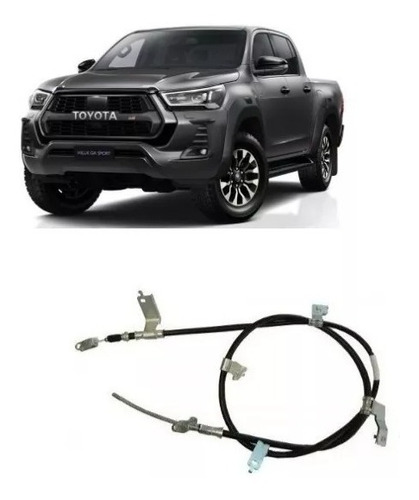 Cable De Freno C/soportes Toyota Hilux Izquierdo 2016/