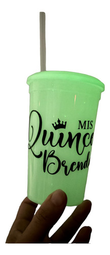 20 Vaso Brilla Oscuridad 500cc C/sorb Souvenir Personalizado