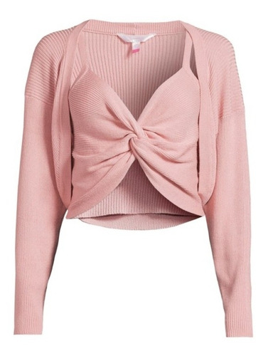 Cardigan Dama Plus 3x No Boundaries Crop Top Set 2pzs