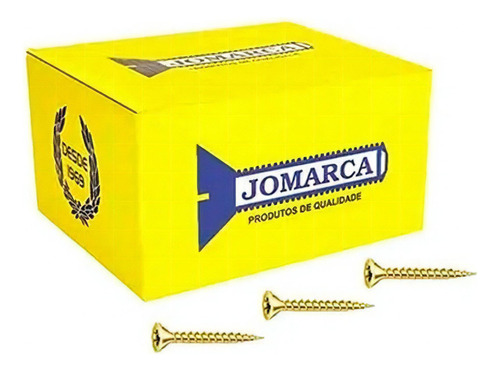 Parafuso autoperfurante cabeça arredondada de aperto phillips com rosca chipboard Jomarca Caiapo - 40mm  X  3.5mm