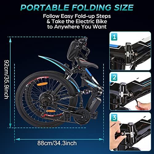 Imagen 2 de 4 de 26 Inch Folding Electric Ountain Bike For Adults Couting