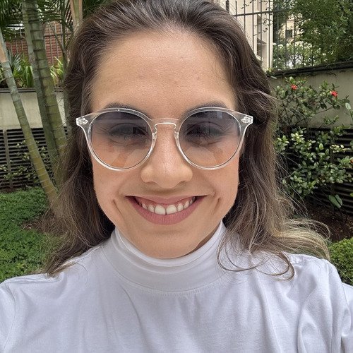 Óculos Baixa Pace Fusion Transparente Com Azul Degradê