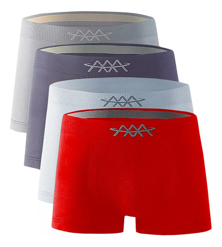 Boxer Para Hombre Moda Comodo Paquete 4 Piezas Tela Suave