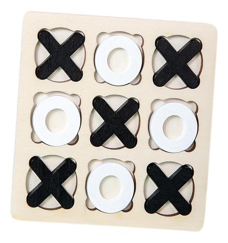 5 Juego De Mesa De Madera Tic Tac Toe, Juego De Estilo C