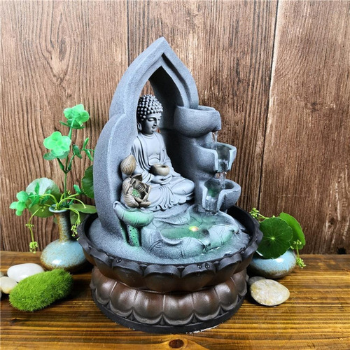 Estatua De Buda Artesanal De Resina, Adornos De Agua Corrien
