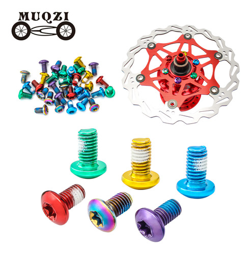 Tornillos De Disco De Freno X12u Colores Bicicleta Rojo
