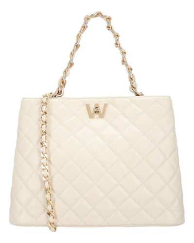 Bolsa De Mano Para Mujer Westies Beige Hbmaitasunawe Acabado de los herrajes Oro Diseño de la tela Liso