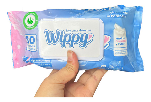 Toallitas Humedas Wippy Con Tapa 80 Unidades X 12
