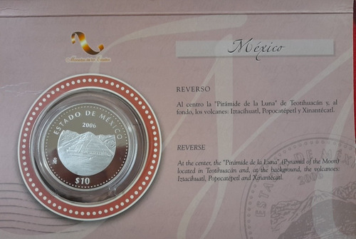 Moneda De 10 Pesos, 1 Onza Plata, Estado De México.