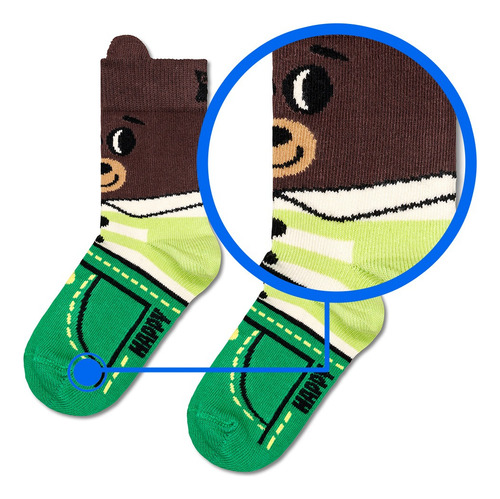 Set Calcetines Originales Happy Socks Niños Animales 3 Pares Multicolor Estampado 2 - 3 Años