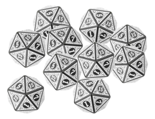 5 Juego De Dados De 20 Caras, 10 Uds., Letras Mm