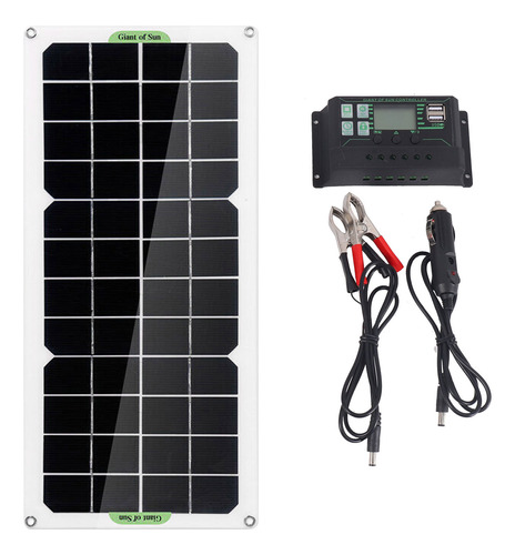 Cargador De Batería De Coche Con Panel Solar De 30 W Y 12 V