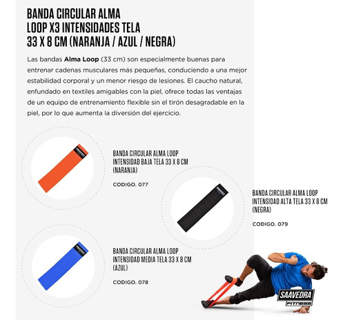 Banda Circular Tela Pack X 3 Intensidades Antideslizante
