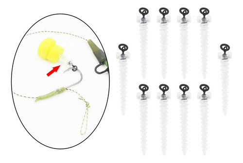4 Equipo De Pesca De Cebo Tornillos De Plástico Cebos 27 Mm
