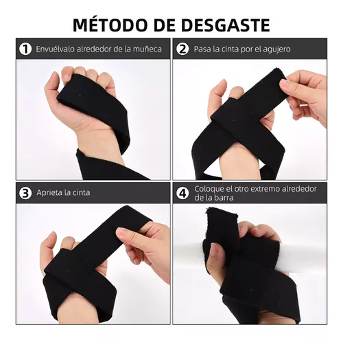 2pcs Gym Lifting Straps Levantamiento de pesas Muñeca Cinturón de