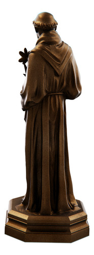Estátua Santo Antônio De Pádua - Imagem Cor Cor Cobre Antigo