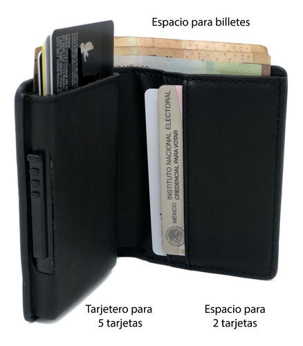 Imagen 4 de 6 de Cartera Moderna Hombre, Con Rfid, Anti Clonación Y Roturas!