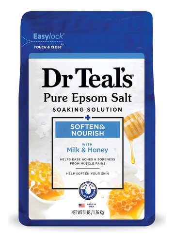 Solución De Remojo De Sal De Epsom Dr. Teal's Softan & Nouri