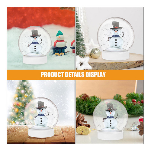 12 Globos De Nieve Para Bricolaje, De Plástico Transparente,