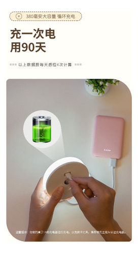 Luz Con Sensor De Luz, Carga Usb, Sensor De Cuerpo Humano