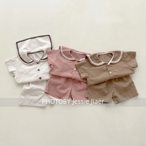 Conjunto De Ropa De Algodón De Verano De Estilo Coreano Para