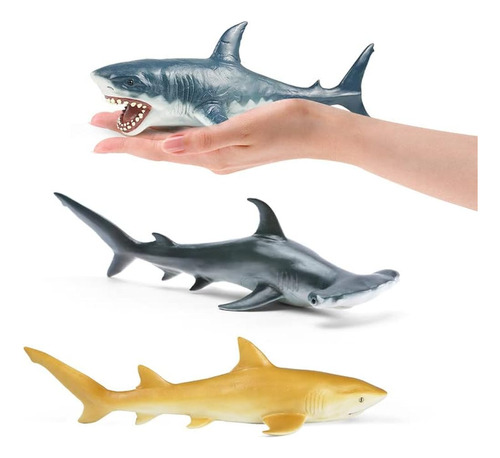 Recur 3pcs Shark Toys 11.4  - Orca Grande Whale Realistic Sh