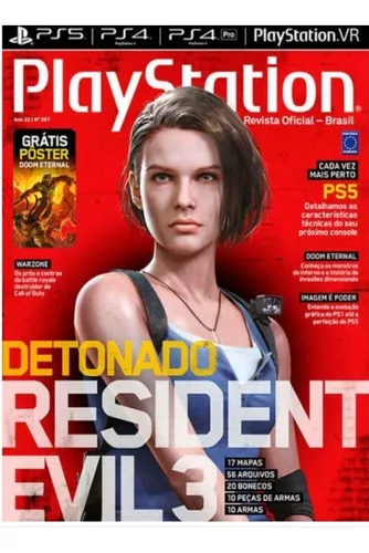 Revista Playstation Edição De Aniversário 20 Anos - Detonado Resident Evil 2  N° 253