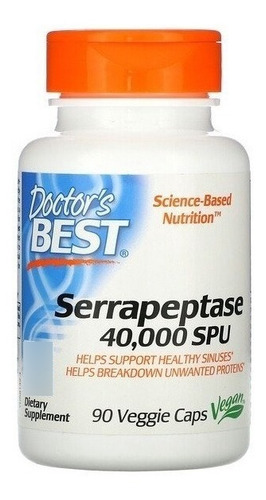 Doctor's Best Serrapeptase Enzima Serrapeptasa X 90 Caps