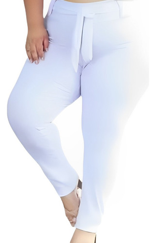 Calça Estampado Plus Size Malha Canelada Varias Cores