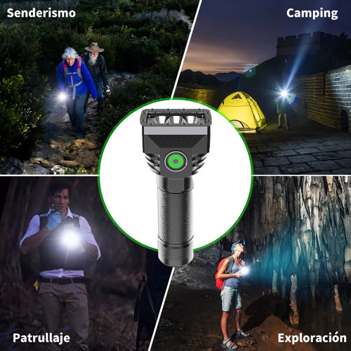 3p Lampara Linterna Para Acampar Camping Recargable Tactica
