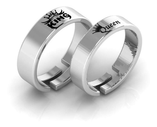 Aro Anillo Sortija Plata 950 King And Queen