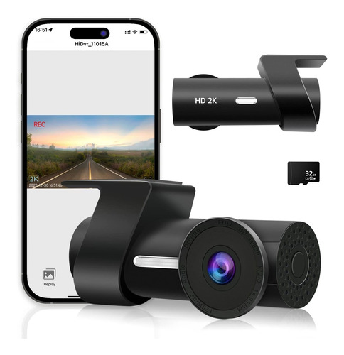 Fortdows Dash Cam 2k Wifi Integrado, Cámara Frontal Para C.