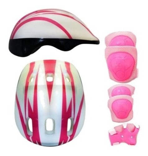 Set Protectores Casco + Rodillera + Codera + Muñequera 