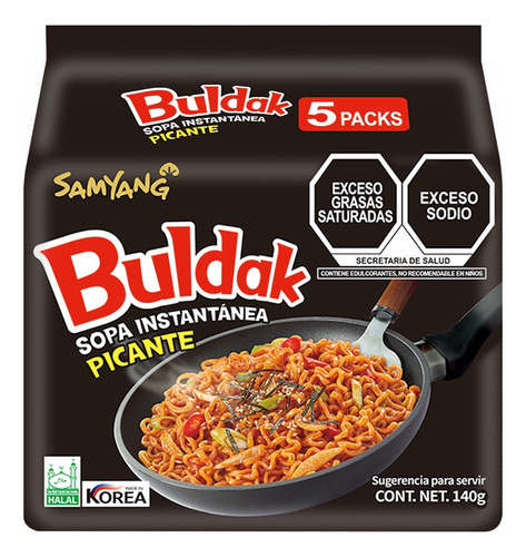 Samyang Ramen Buldak Original  5 Pzas 140g Samyang