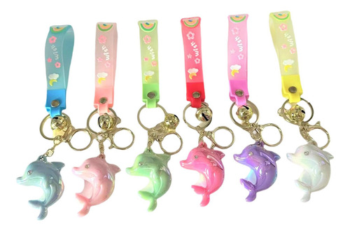 6pcs Whales Keychain Animal Doll Keyring Bag Charme