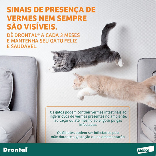 Vermífugo Drontal Gatos Até 4 Kg Com 4 Comprimidos Bayer Pet