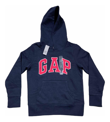 Sudadera Gap Original Niña Azul Cerrada Look Trendy