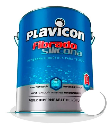 Fibrado Siliconado Impermeable Techos 20 K Plavicon - Iacono