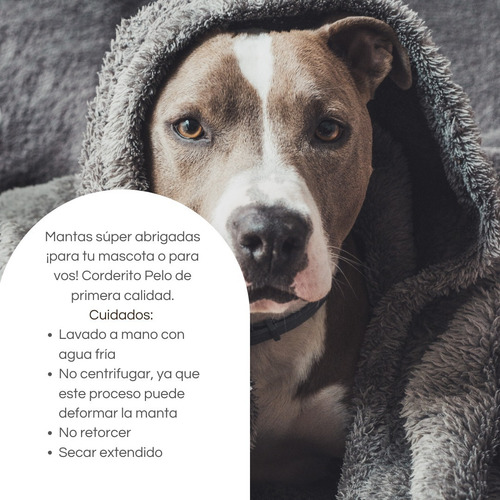 Imagen 5 de 6 de Manta Frazada De Corderito Para Perro O Gato 100x80 Cm.