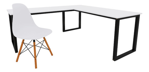  Mesa Industrial Para Notebook + Cadeira Eames 0