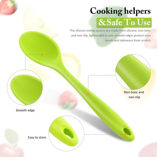 - 4 Piezas Cuchara Mezcladora De Silicona Cuchara De Cocina