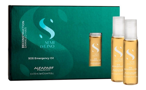 Ampollas Sos Emergency Oil Semi Di Lino Alfaparf X6