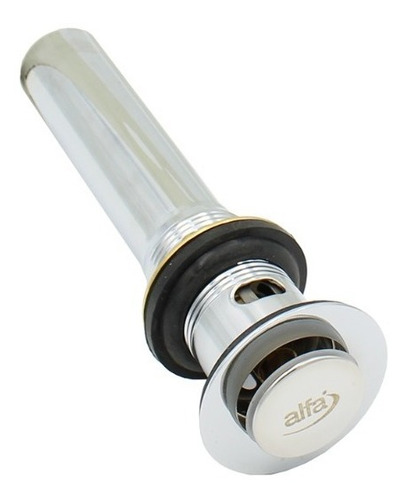 Imagen 2 de 2 de Cespol Desagüe Para Lavabo Cromado Acero Popup Rebosadero