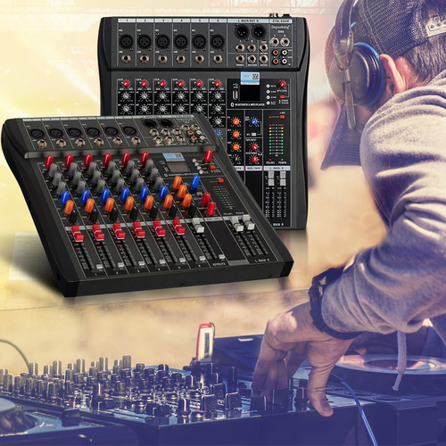 Depusheng Dx6 Consola Mezcladora Profesional De 6 Canales