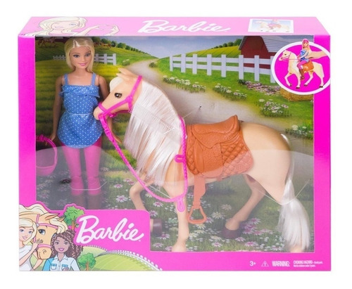 Imagem 8 de 8 de Boneca Barbie E Cavalo - Mattel Fxh13 Ms Sj