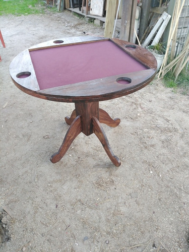 Imagen 5 de 6 de Mueble Rústico Mesa De Juegos Cartas
