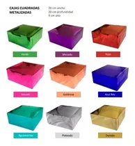 Comprar Cajas Cuadradas Regalos Y Recuerdos Metalizadas Multicolores