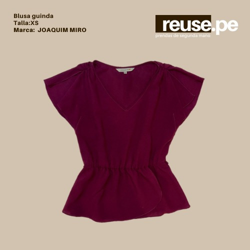 Blusa Guinda Manga Corta (xs-s)